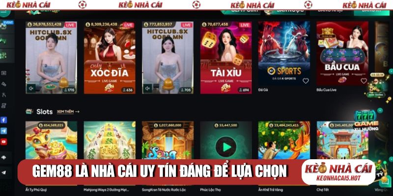 Gem88 là nhà cái uy tín đáng để bạn lựa chọn